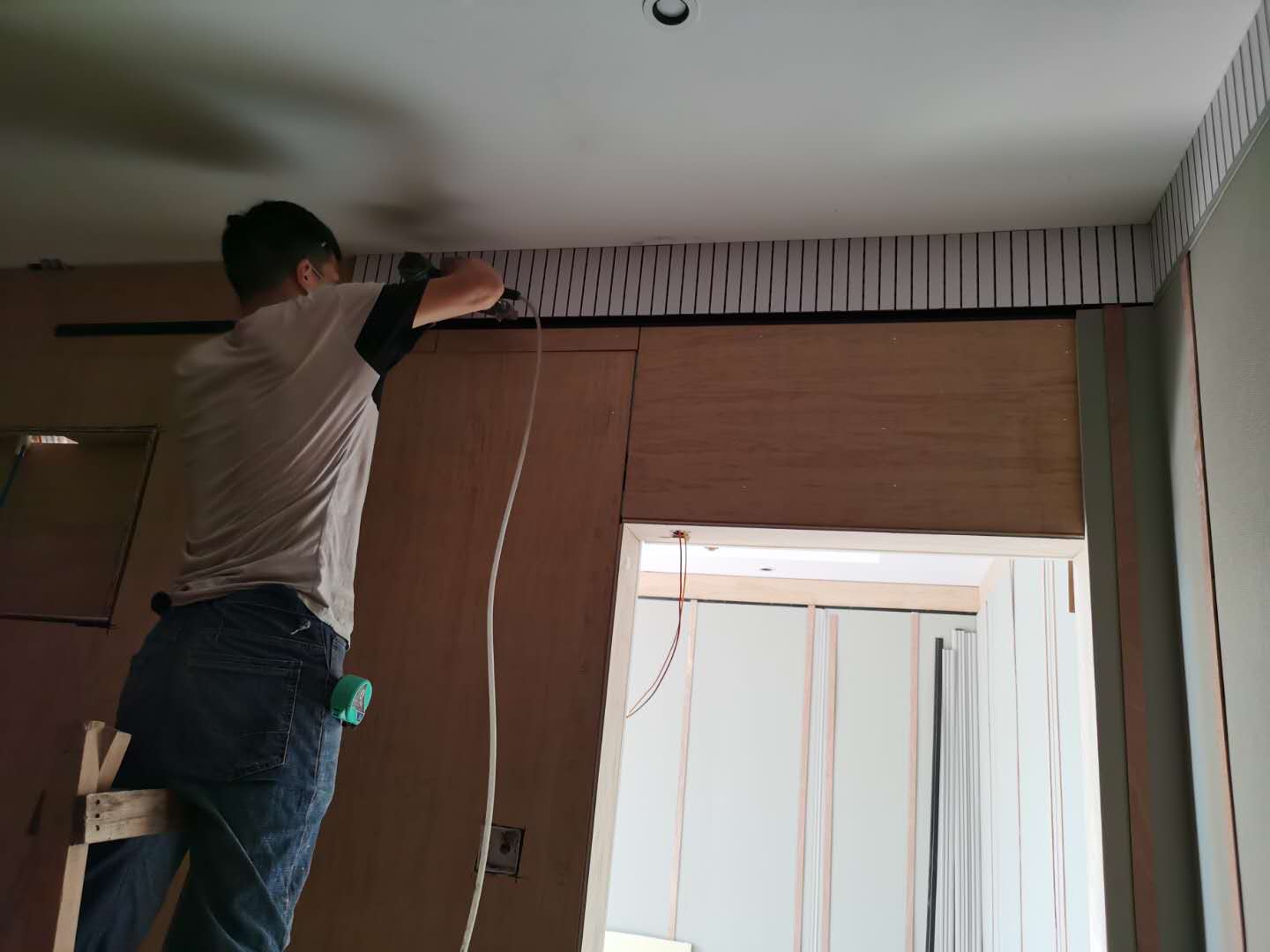 anti collision soft panel installation — acoustic panel photo